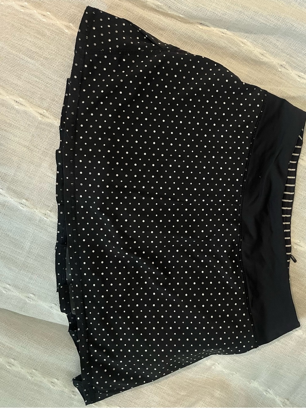 Lululemon Run: Pace Setter Skirt Chevron Dot Black Running Athletic Skort 2 - Picture 3 of 9